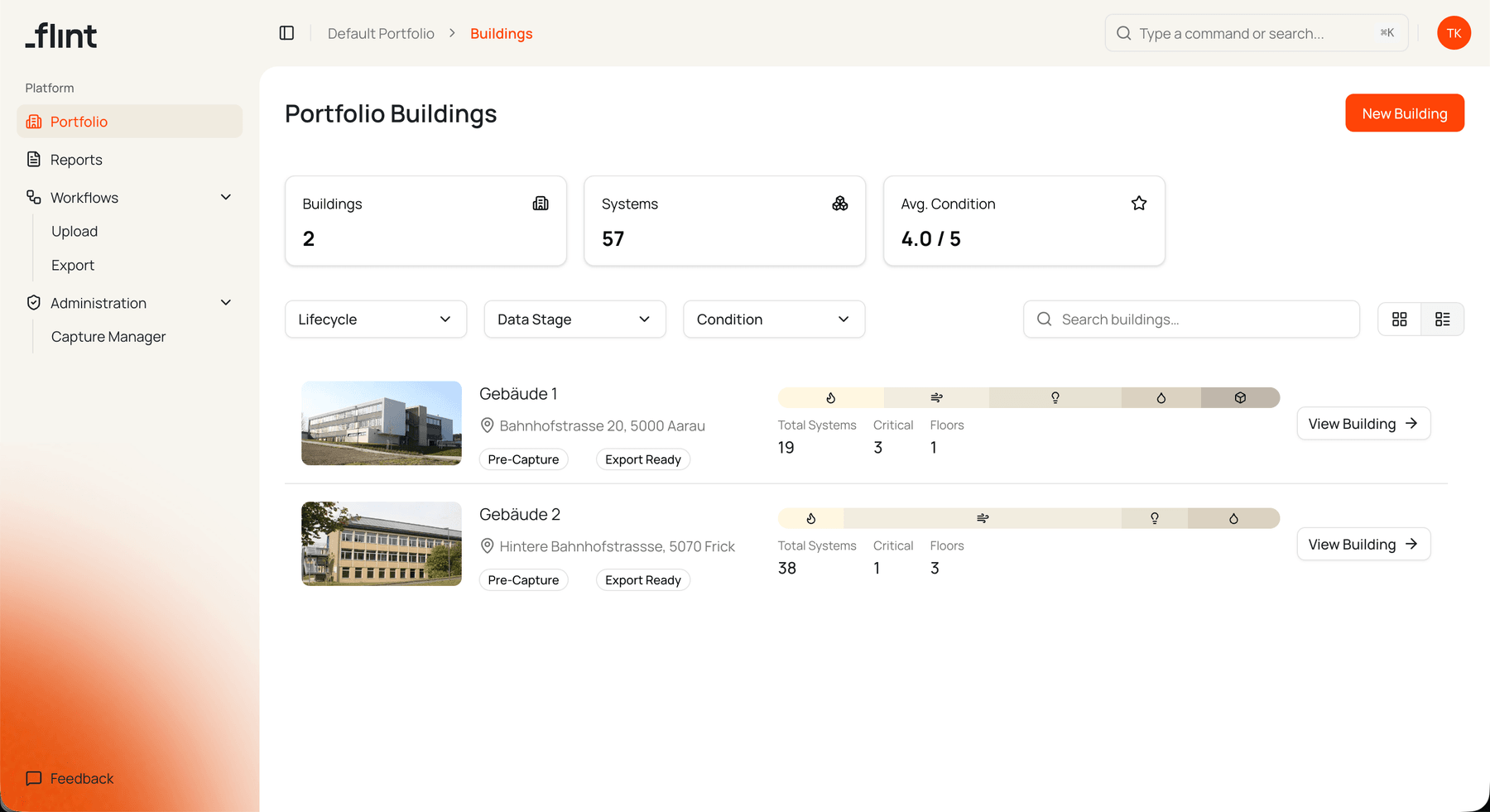 flint portfolio buildings overview